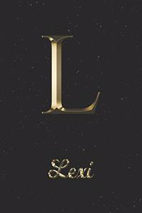 Lexi: 1 Year Daily Planner (12 Months) - Yellow Gold Effect Letter L Initial First Name - 2020 - 2021 - 365 Pages for Planning - January 20 - December 20 