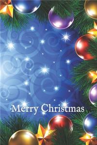 Merry Christmas Notebook, Cristmas Journal, Christmas Diary, Santa Claus - One Subject - 120 Pages