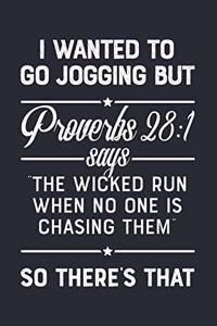 I Wanted To Go Jogging But Proverbs 28