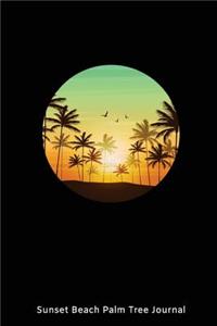 Sunset Beach Palm Tree Journal