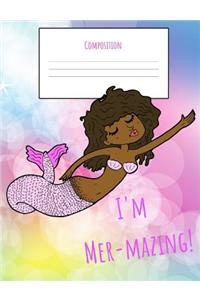 Mermaid Colorful Composition Notebook