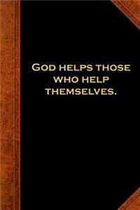 2019 Weekly Planner Ben Franklin Quote God Helps Those Vintage Style 134 Pages