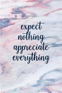 Expect Nothing Appreciate Everything