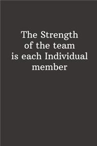 The Strength of the team is each Individual member