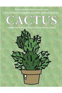 Libro de pintar para niños de 4-5 años (Cactus)