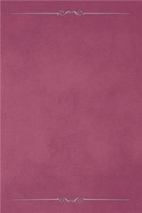 Dusty Rose 101 - Blank Notebook with Bars & Scrolls Borders