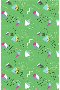 Journal Notebook Squiggles and Shapes Green