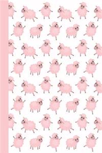 Sketchbook: Baby Sheep (Pink) 6x9 - Blank Journal with No Lines - Journal Notebook with Unlined Pages for Drawing and Writing on Blank Paper