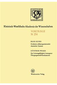 Evolution Selbstorganisierender Chemischer Systeme. Zur Leistungsfähigkeit Homogener Übergangsmetall-Katalysatoren