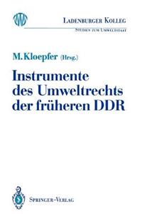 Instrumente Des Umweltrechts Der Früheren Ddr