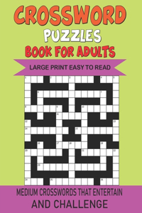 Crossword Puzzles Book For Adults Large Print Easy To Read