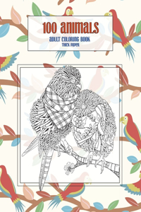 Adult Coloring Book Thick paper - 100 Animals