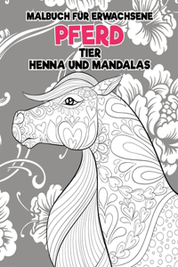 Malbuch für Erwachsene - Henna und Mandalas - Tier - Pferd
