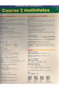 Prentice Hall Middle Grades Math Course 2 Mathnotes Folders 10-Pack 2004