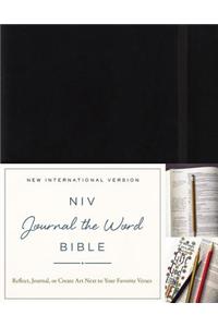 NIV, Journal the Word Bible, Hardcover, Black