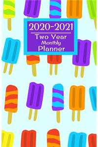 2020-2021 Two Year Monthly Planner: Popsicle Small Pocket 5.06 x 7.81