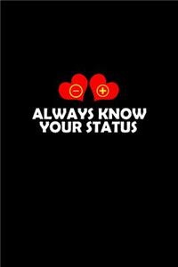 Always know your status