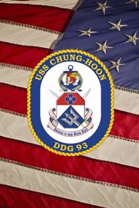 US Navy Destroyer USS Chung Hoon (DDG 93) Crest Badge Journal