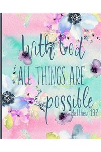 With God all things are possible Matthew 19