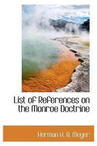 List of References on the Monroe Doctrine