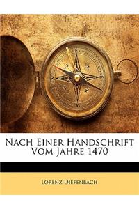 Nach Einer Handschrift Vom Jahre 1470