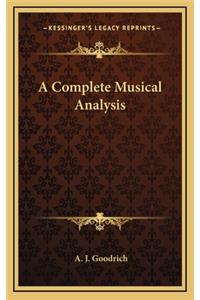 Complete Musical Analysis
