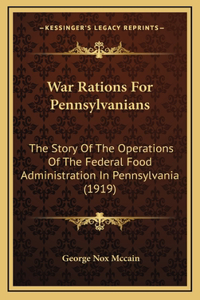 War Rations For Pennsylvanians