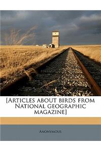 [articles about Birds from National Geographic Magazine]