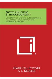 Notes On Pomo Ethnogeography