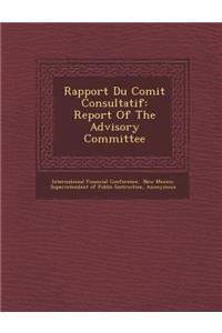 Rapport Du Comit Consultatif