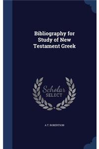 Bibliography for Study of New Testament Greek