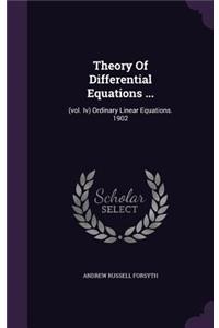 Theory Of Differential Equations ...