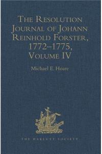 Resolution Journal of Johann Reinhold Forster, 1772-1775