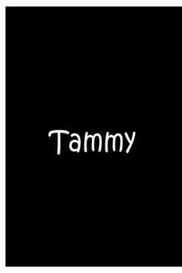 Tammy - Black Personalized Notebook / Extended Lined Pages / Soft Matte