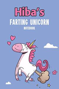 Hiba's Farting Unicorn Notebook