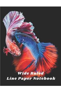 Wide Ruled Line Paper Notebook