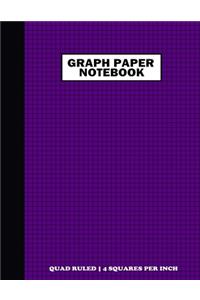 Graph Paper Notebook. Quad Ruled-4 Squares Per Inch