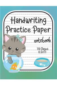 Handwriting Practice Paper Notebook