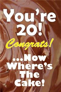You're 20! Congrats! ...Now Where's The Cake!