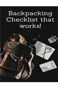 Backpacking Checklist That Works!