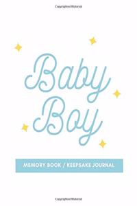 Baby Boy Memory Book / Keepsake Journal