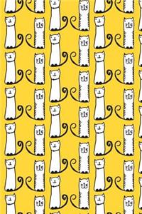 Bullet Journal Notebook for Cat Lovers Funny Tall Cats Pattern 8