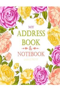 My Address Book & Notebook - Large Print
