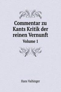 Commentar zu Kants Kritik der reinen Vernunft