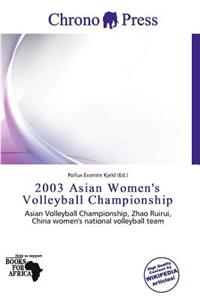 2003 Asian Women's Volleyball Championship