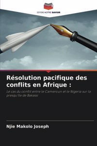 Résolution pacifique des conflits en Afrique