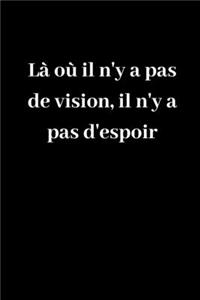 Là où il n'y a pas de vision, il n'y a pas d'espoir