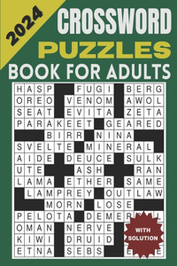 2024 Crossword Puzzles Book For Adults With Solution