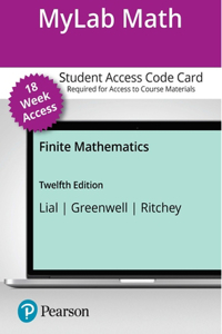 Mylab Math with Pearson Etext -- Access Card -- For Finite Mathematics (18-Weeks)