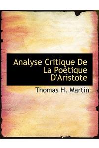 Analyse Critique de La Poactique D'Aristote